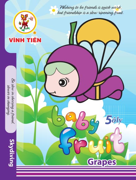 Tập ViBook Gold 100 trang Baby Fruit in oly